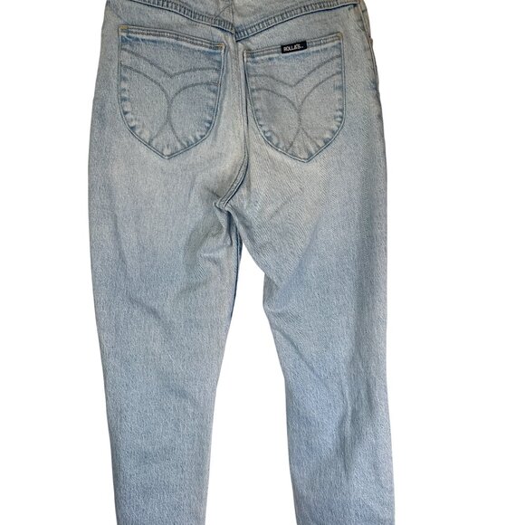 Rollas High Size 28 Rise Slim Dusters Jeans Light Blue Denim - Picture 11 of 13